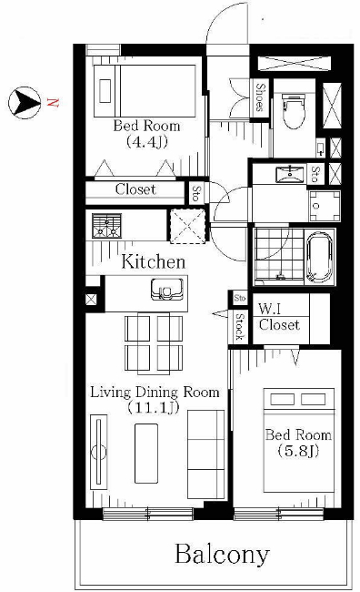 田園キャッスル府中間取り