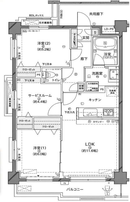 セイガステージ府中栄町間取り