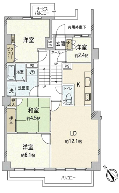 中銀府中大国マンシオン間取り