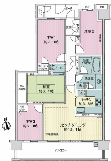 エフユニバース間取り