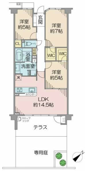 リビオ武蔵野台ヴェールフィーネ間取り
