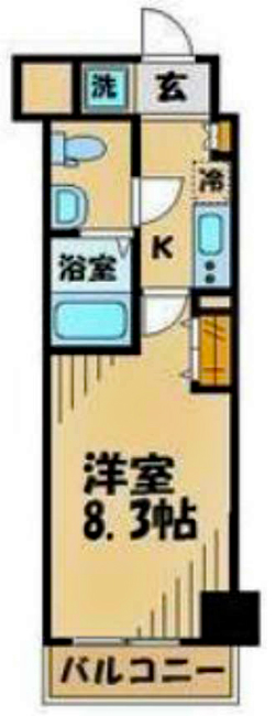 グロース府中イースト２間取り