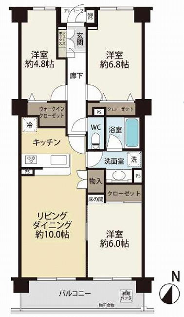 ジュエリーコート府中間取り