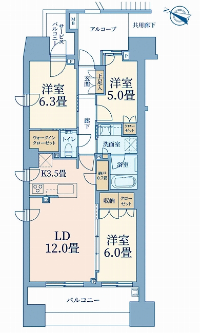 プラウド府中パサージュ間取り