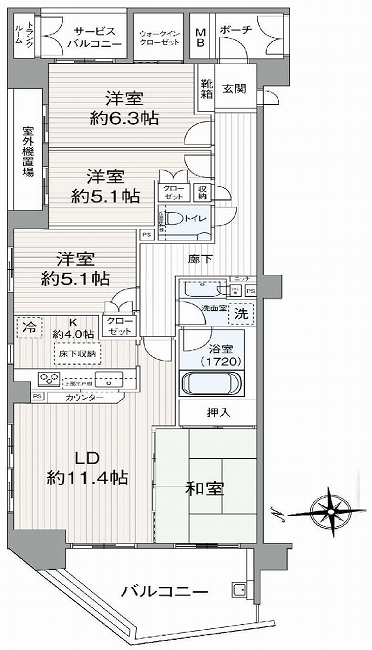 武蔵野台ヒルズ間取り