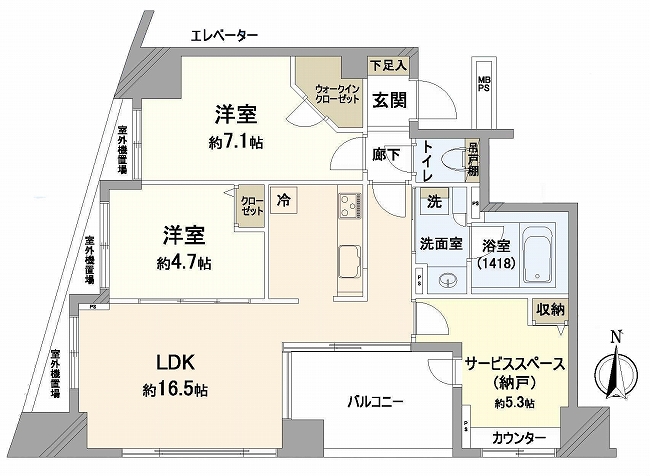 クリオ府中中河原間取り