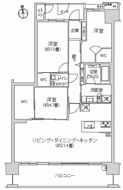 エフユニバース間取り