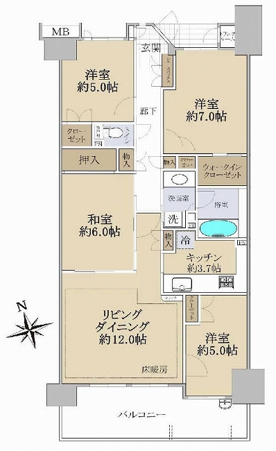 ラヴィラ府中多摩川間取り