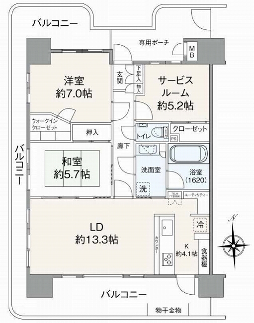 ミオカステーロ府中宮町間取り