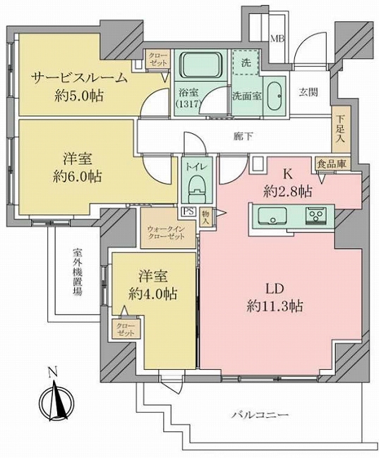 府中テラス八幡町間取り