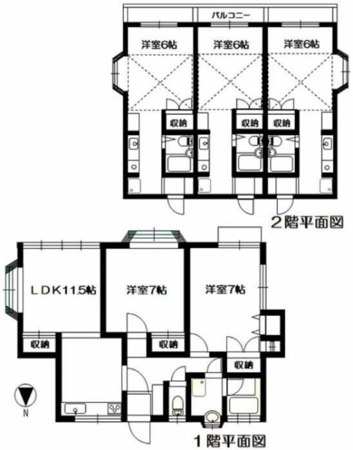 小柳町４丁目売りアパート間取り