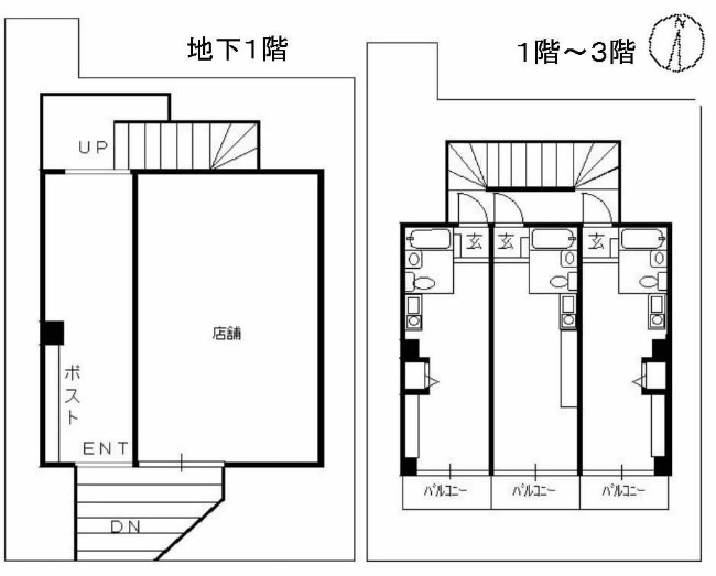 八幡町2丁目一棟売マンション間取り