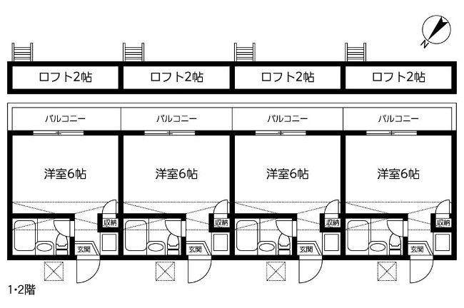 住吉町2丁目売りアパート間取り
