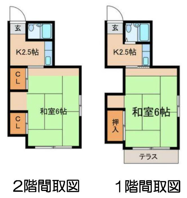 小柳町4丁目売りアパート間取り