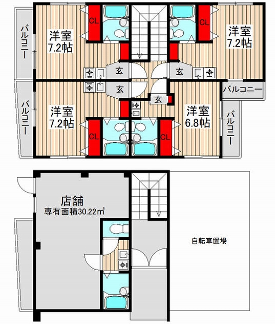 浅間町2丁目一棟売マンション間取り
