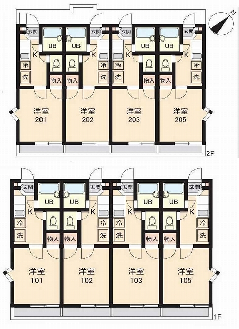 南町3丁目売りアパート間取り