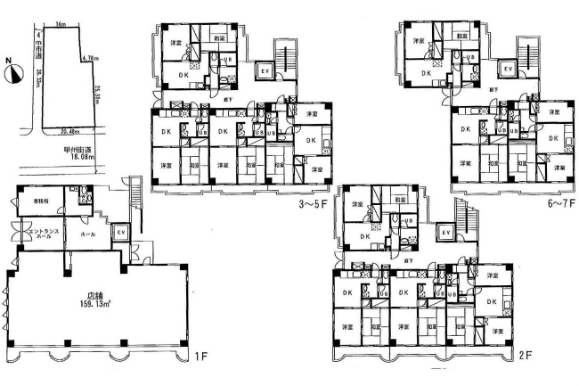 府中市緑町2丁目一棟売マンションs-3202間取り