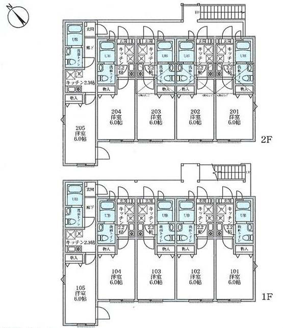 府中市南町3丁目売りアパートs-3250間取り