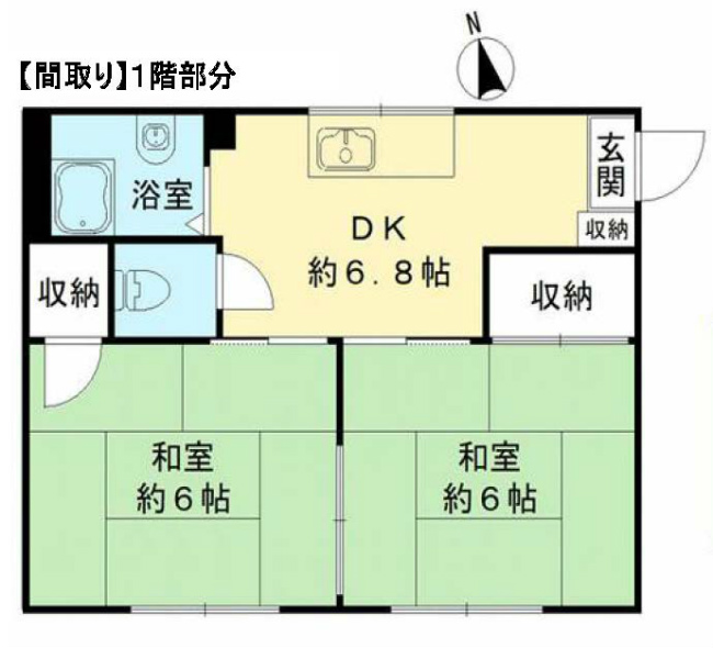 府中市若松町1丁目売りアパートs-3252間取り