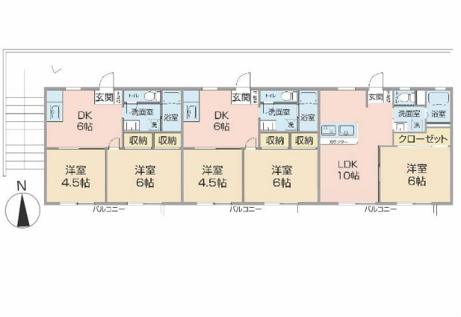 府中市紅葉丘1丁目売りアパートs-3295間取り