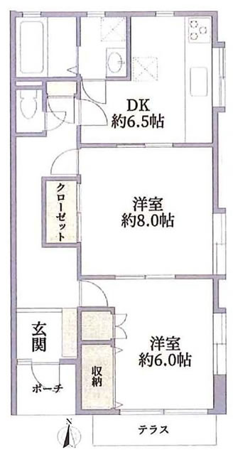 エクレール府中103間取り