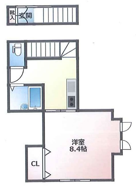 アパートメントライズ3-I間取り