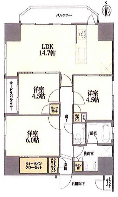 プレシス府中1201間取り