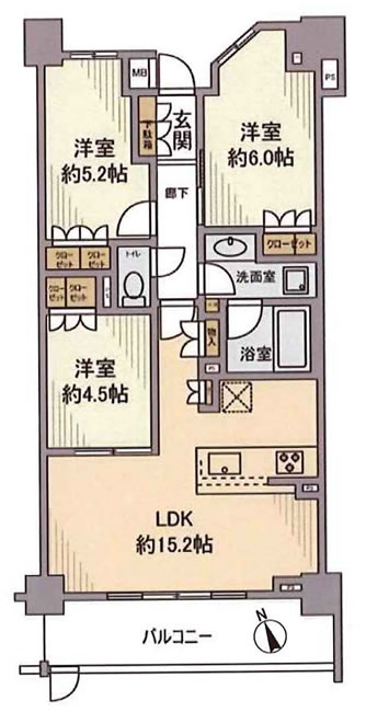 プレミアムレジデンス府中西府駅前1F間取り