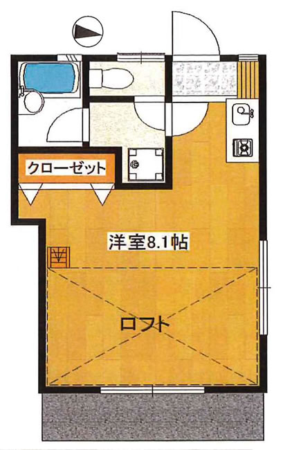 グランドソレイユ(若松町２)101間取り