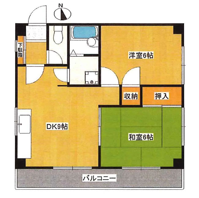 泉マンション(若松町１)301間取り