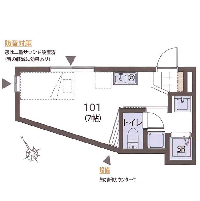 シエスタヴィラ東府中グレシアーレ101間取り