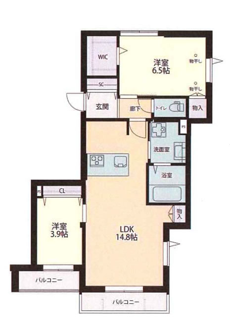 グランディールの間取り