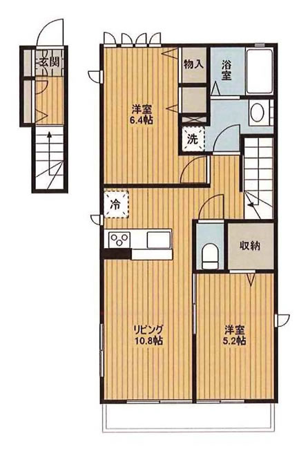 フィネス宮西B1間取り